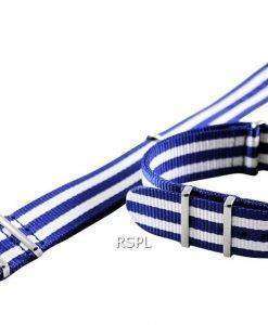 Blue And White Nato Strap 22mm For SKX007, SKX009, SKX011, SRP497, SRP641