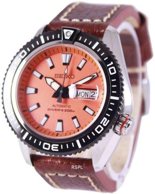 Seiko Superior Automatic Divers 200M Brown Leather SRP497K1-LS1 Mens Watch