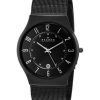 Skagen Black Dial Titanium Case Mesh Bracelet 233XLTMB Mens Watch