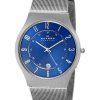 Skagen Blue Dial Titanium Case Mesh Bracelet 233XLTTN Mens Watch