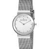 Skagen Classic Swarovski crystal Chrome Dial Mesh Bracelet 358SSSD Womens Watch