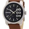 Diesel Black Dial Tan Leather DZ1513 Mens Watch