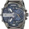 Diesel Mr. Daddy 2.0 Blue Dial Black Ion-Plated DZ7331 Mens Watch