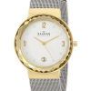 Skagen Leonora Silver Dial Swarovski Crystal Mesh Bracelet SKW2002 Womens Watch