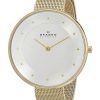 Skagen Silver Dial Gold-Tone Mesh Bracelet SKW2141 Womens Watch