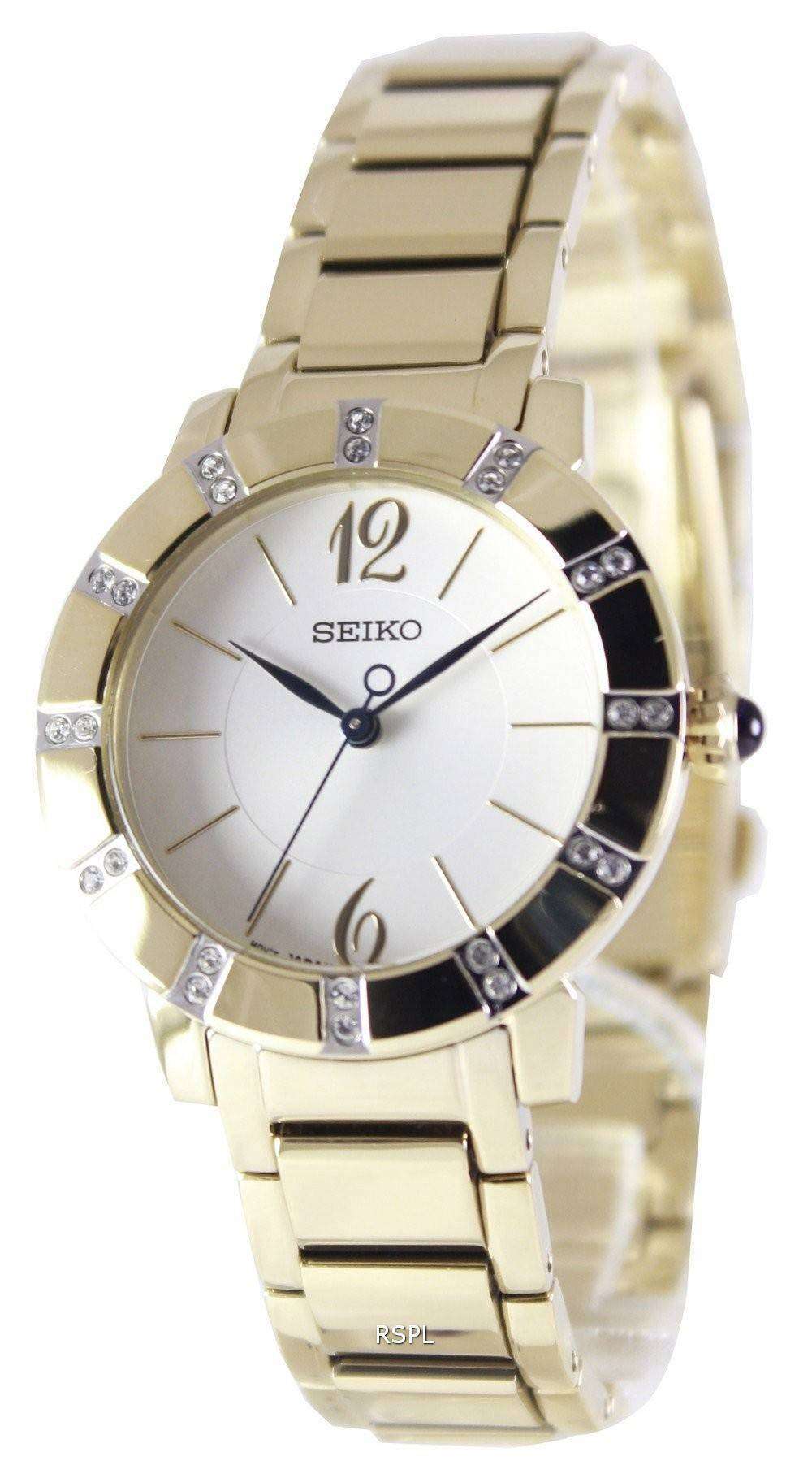 Seiko Quartz Swarovski Crystal Gold Plated SRZ454P1 SRZ454P Women's Watch 1 Seiko Quartz Swarovski Crystal Gold Plated SRZ454P1 SRZ454P Women's Watch