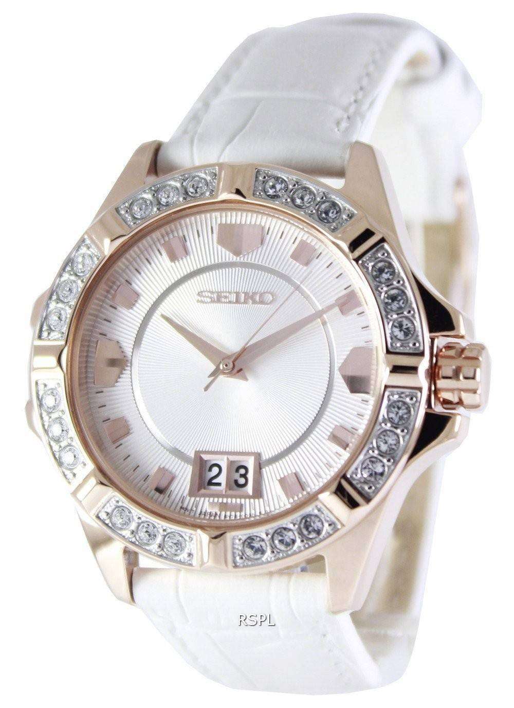 Seiko Quartz Crystals White Dial SUR800P1 SUR800P Women's Watch 1 Seiko Quartz Crystals White Dial SUR800P1 SUR800P Women's Watch