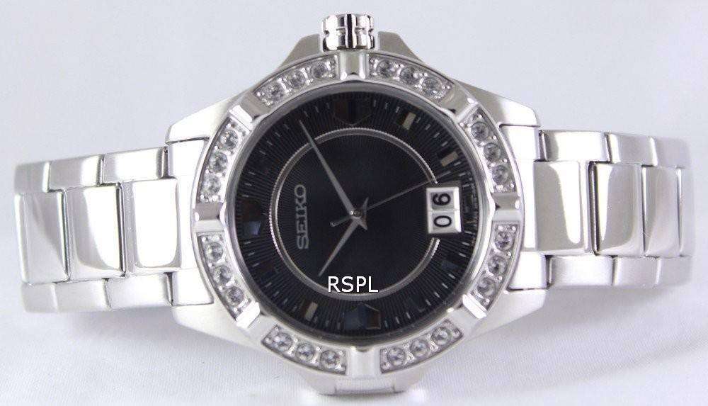 Seiko Quartz Crystals Black Dial SUR807P1 SUR807P Women's Watch 4 Seiko Quartz Crystals Black Dial SUR807P1 SUR807P Women's Watch
