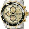 Invicta Specialty Chronograph Gold Dial Two Tone Stainless Steel 17014 Men's Watch