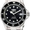 Invicta Automatic Pro Diver 200M WR Black Dial Stainless Steel 17044 Men's Watch