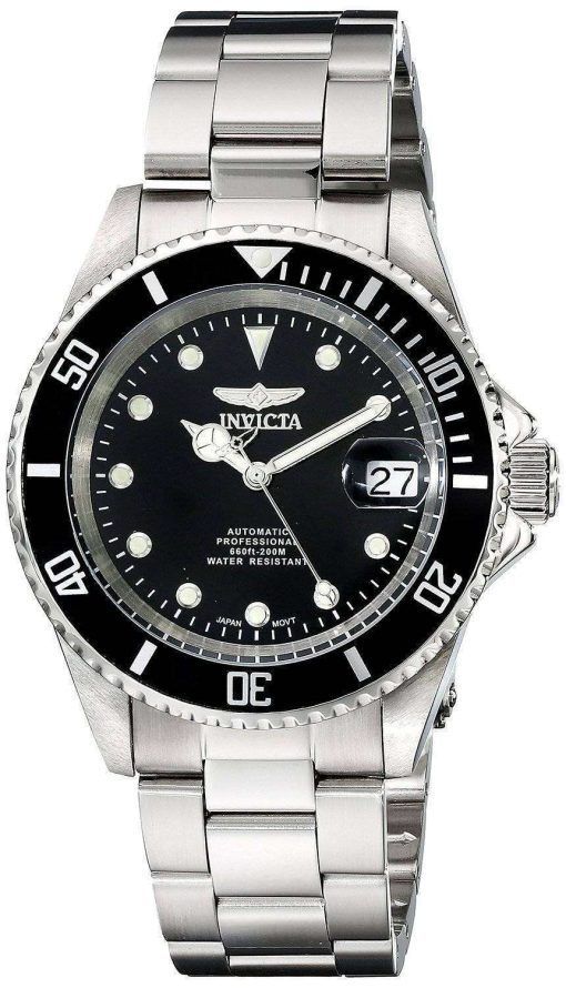 Invicta Automatic Pro Diver 200M WR Black Dial Stainless Steel 17044 Men's Watch