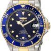 Invicta Automatic Pro Diver Blue Dial Two Tone Stainless Steel 17045 Men's Watch