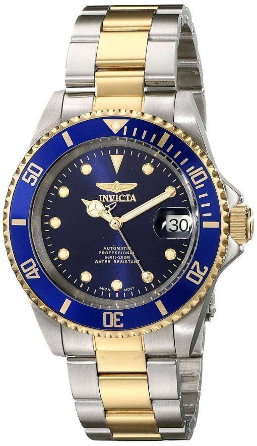 Invicta Automatic Pro Diver Blue Dial Two Tone Stainless Steel 17045 Men's Watch