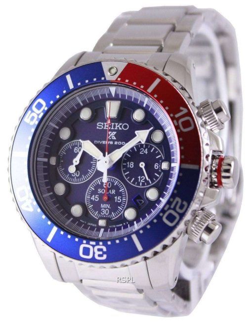 Seiko Solar Chronograph Divers SSC019P1 Mens Watch