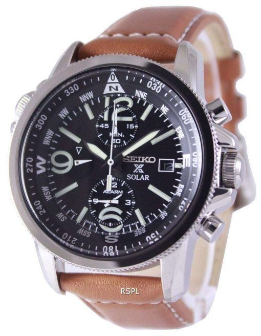 Seiko Solar Alarm Chronograph SSC081P1 SSC081P SSC081 Mens Watch