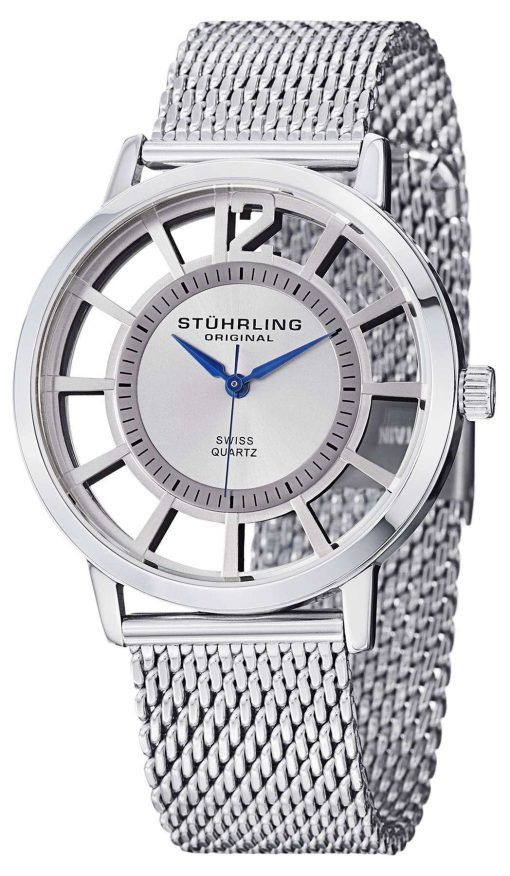 Stuhrling Original Winchester Swiss Quartz Silver-Tone 388M.01 Mens Watch