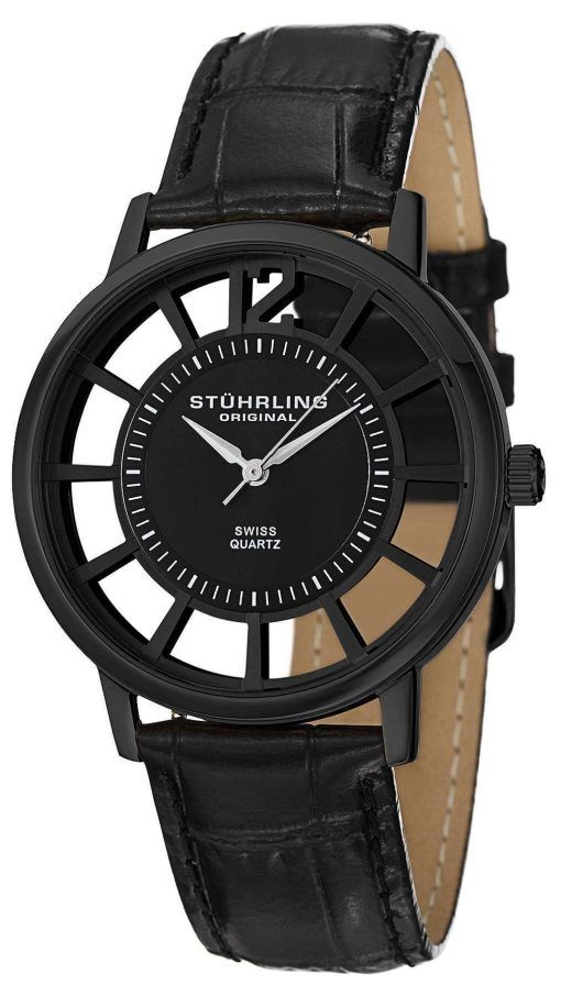 Stuhrling Original Winchester Del Sol Swiss Quartz Black Dial 388S.33551 Mens Watch