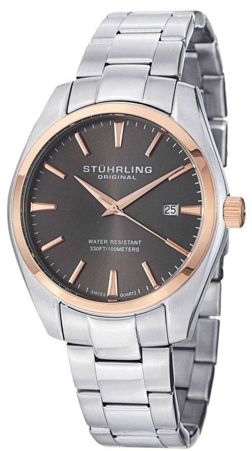 Stuhrling Original Classic Ascot Prime Gray Dial 414.334154 Mens Watch