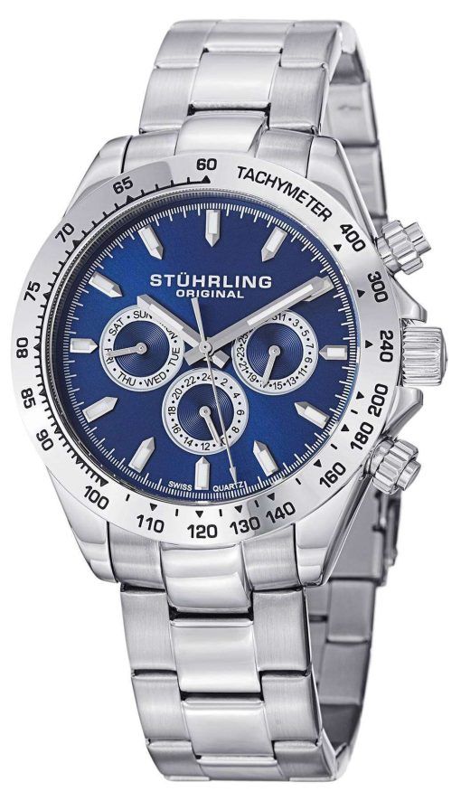 Stuhrling Original Concorso Raceway Swiss Quartz Tachymeter 564.03 Mens Watch