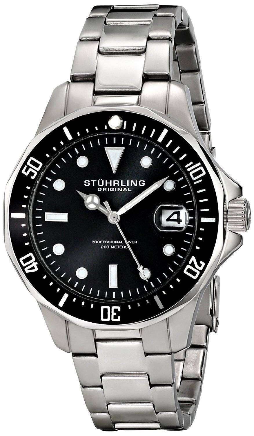 Stuhrling Original Aquadiver 200M Quartz Date 664 Stuhrling Original Aquadiver 200M Quartz Date 664.01 Mens Watch