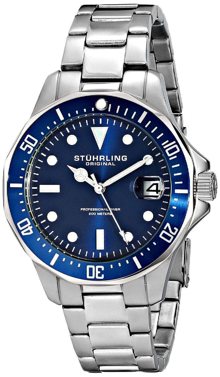 Stuhrling Original Aquadiver 200M Quartz Date 664 Stuhrling Original Aquadiver 200M Quartz Date 664.02 Mens Watch
