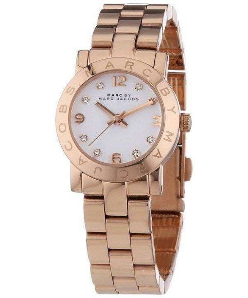 Marc By Marc Jacobs Mini Amy Quartz White Dial Rose Gold Tone MBM3078 Womens Watch