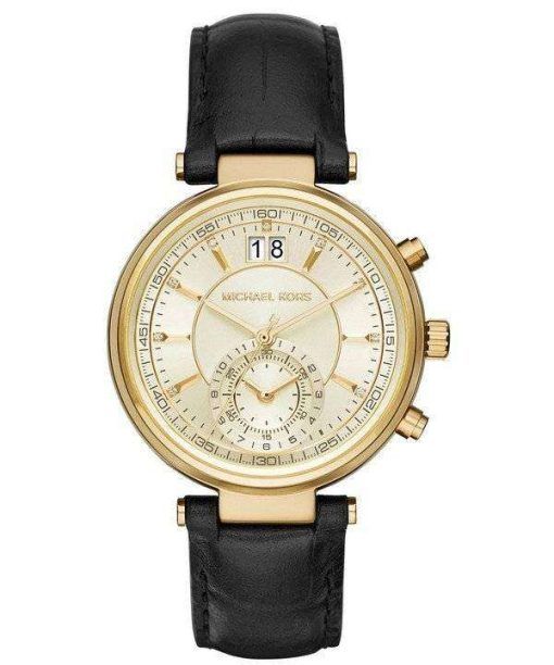 Michael Kors Sawyer Champagne Dial Date Display MK2433 Womens Watch