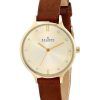 Skagen Anita Gold Dial Brown Leather Crystallized SKW2147 Womens Watch