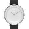 Skagen Ditte Silver Dial Brown Leather SKW2261 Womens Watch