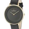 Skagen Ditte Black Dial Black Leather SKW2286 Women's Watch