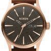 Nixon Quartz Sentry Leather Rose Gold A105-2001-00 Mens Watch