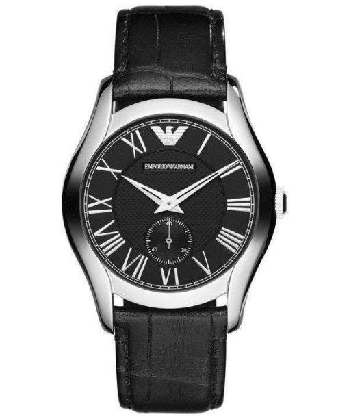 Emporio Armani Classic Black Dial Black Leather AR1708 Mens Watch