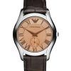 Emporio Armani Classic Amber Dial Brown Leather AR1709 Mens Watch