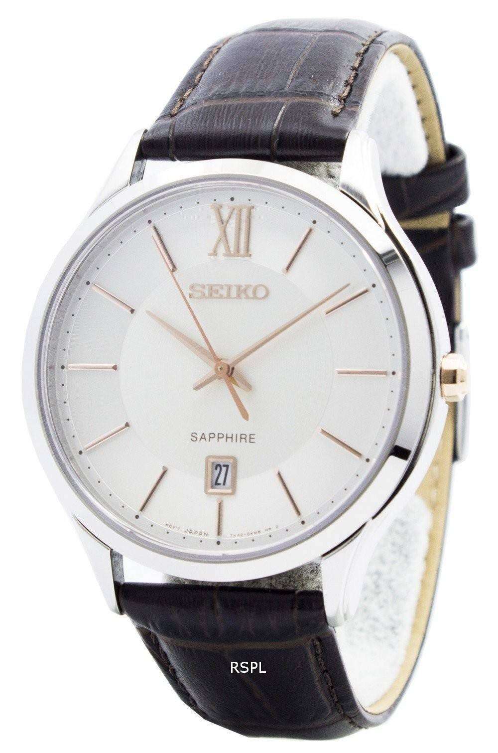 Seiko Quartz Sapphire Glass Silver Dial SGEH55P1 SGEH55P Mens Watch 1 Seiko Quartz Sapphire Glass Silver Dial SGEH55P1 SGEH55P Mens Watch