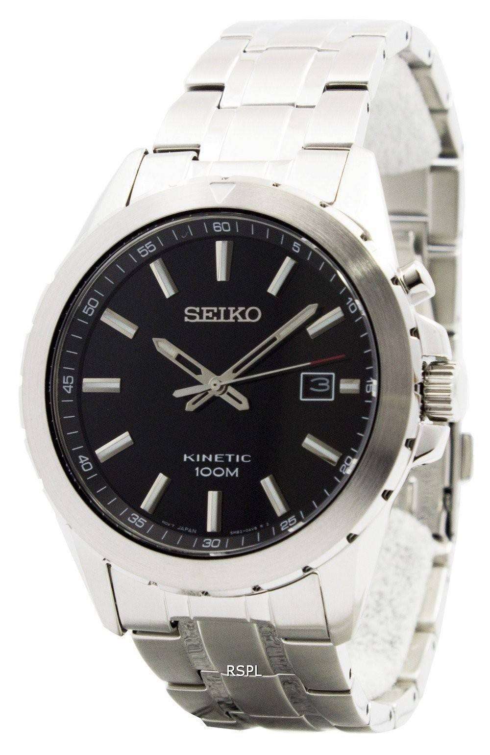 Seiko Kinetic Black Dial 100M SKA697P1 SKA697P Mens Watch 1 Seiko Kinetic Black Dial 100M SKA697P1 SKA697P Mens Watch