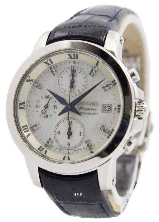 Seiko Premier Chronograph Diamonds Dial Indices SNDV59P2 Women's Watch