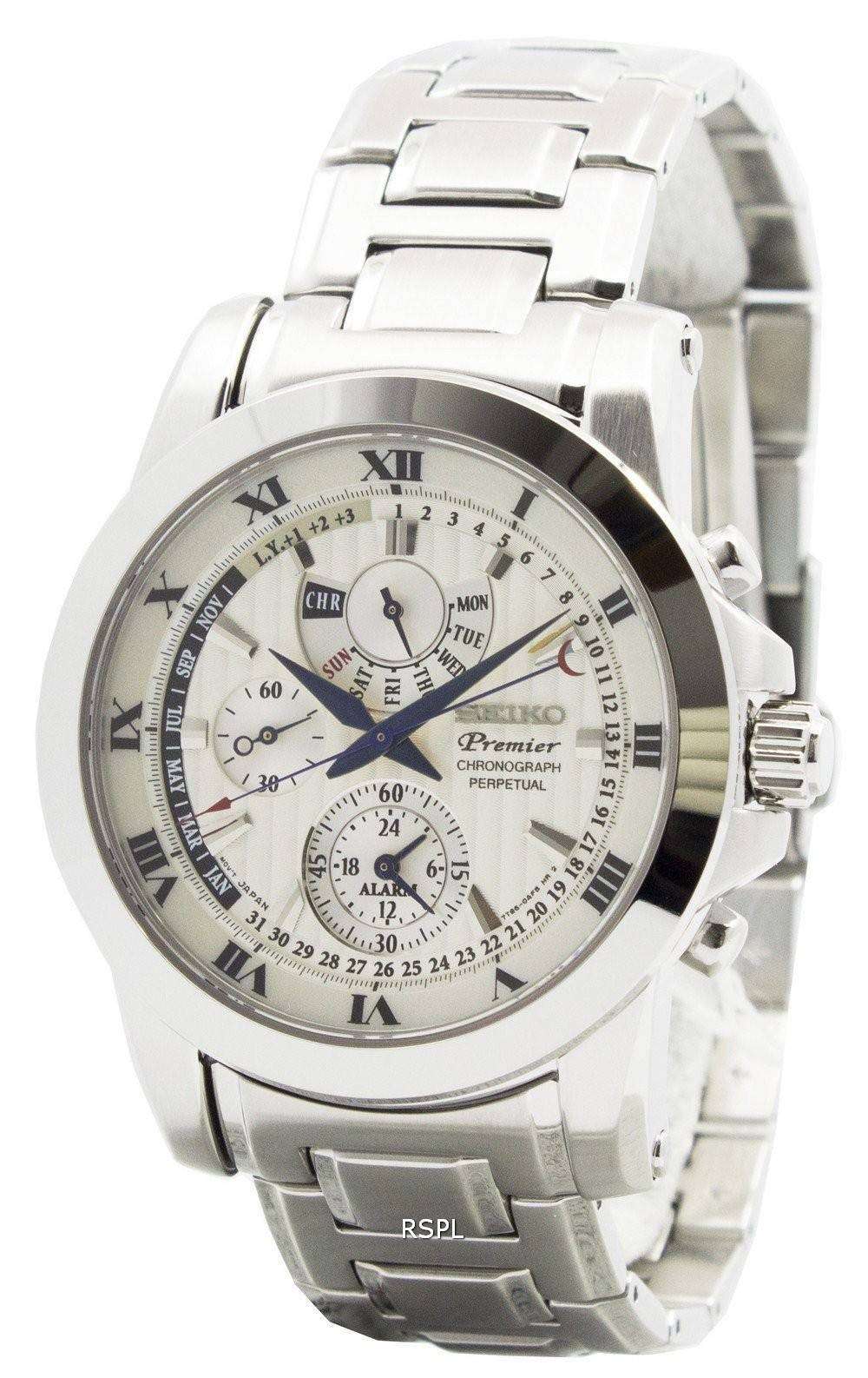 Seiko Premier Chronograph Perpetual Calendar SPC159P1 SPC159P Mens Watch 1 Seiko Premier Chronograph Perpetual Calendar SPC159P1 SPC159P Mens Watch