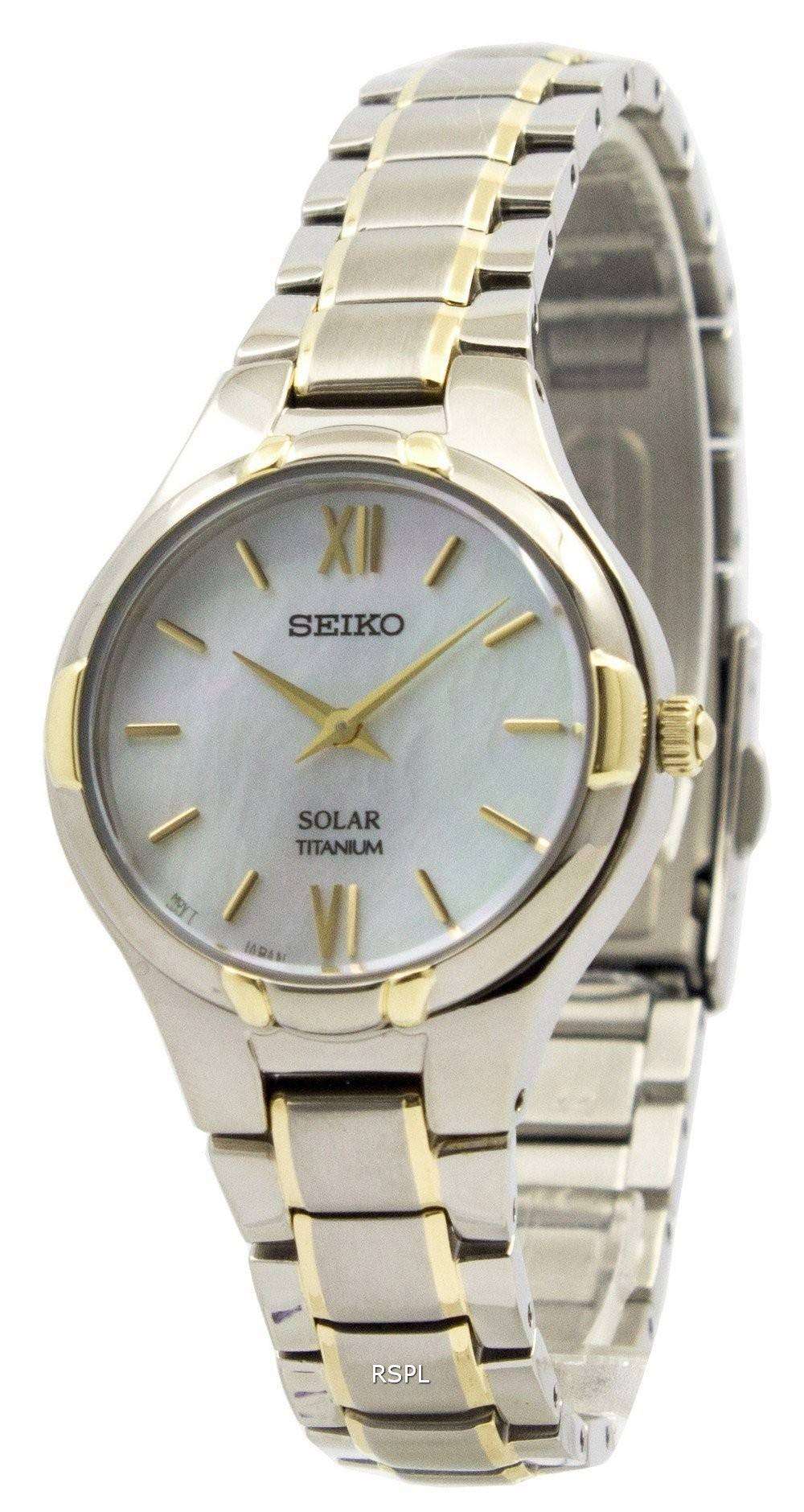 Seiko Solar Titanium Mother Of Pearl Dial SUP280P1 SUP280P Womens Watch 1 Seiko Solar Titanium Mother Of Pearl Dial SUP280P1 SUP280P Womens Watch