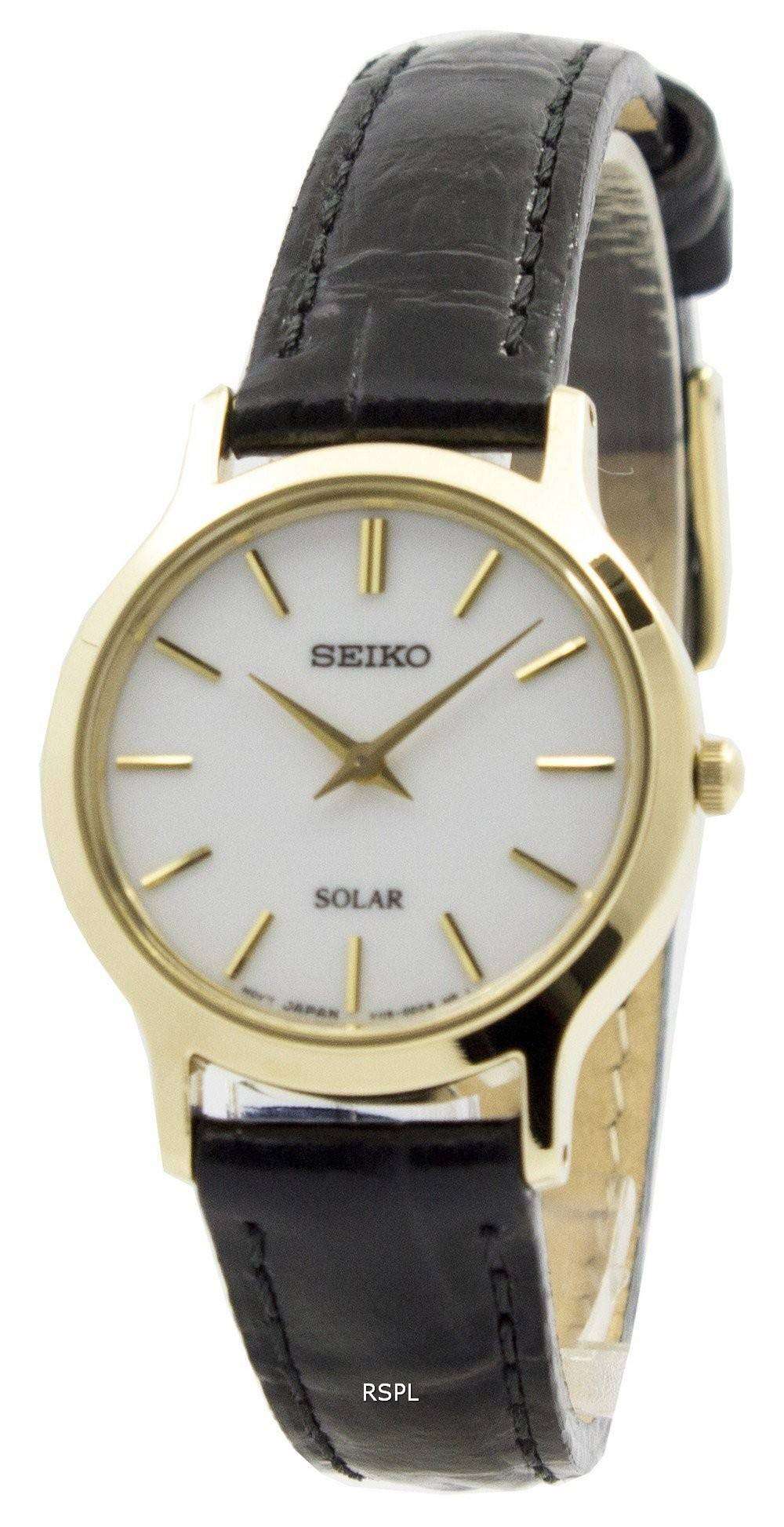 Seiko Solar White Dial Leather Strap SUP300P1 SUP300P Womens Watch 1 Seiko Solar White Dial Leather Strap SUP300P1 SUP300P Womens Watch