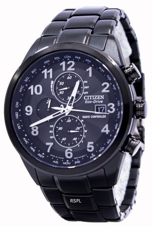 Citizen Eco-Drive Chronograph World-Time Atomic AT8105-53E Mens Watch