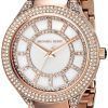 Michael Kors Kerry Crystal Accent Rose Gold Tone MK3313 Women's Watch