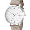 Kate Spade New York Metro Quartz Silver Dial Leather Strap 1YRU0846 Womens Watch