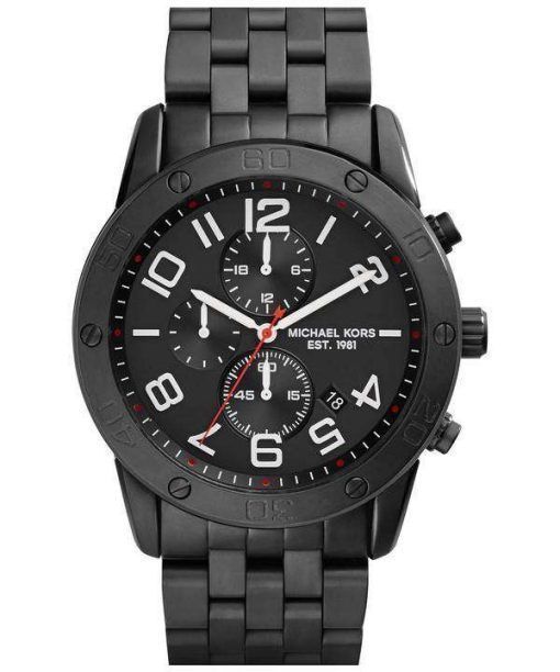 Michael Kors Mercer Chronograph Quartz Black Ion Plated MK8350 Mens Watch