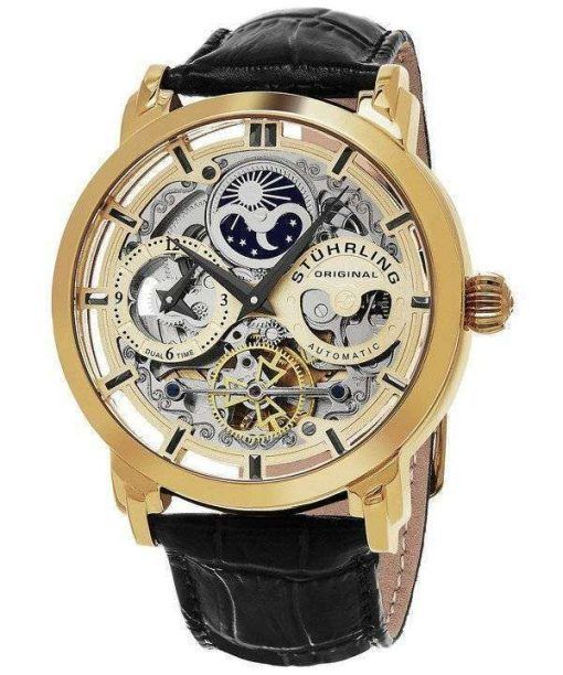 Stuhrling Original Legacy Anatol Automatic Dual Time Skeleton 371.02 Mens Watch