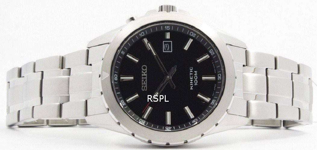 Seiko Kinetic Black Dial 100M SKA697P1 SKA697P Mens Watch 5 Seiko Kinetic Black Dial 100M SKA697P1 SKA697P Mens Watch