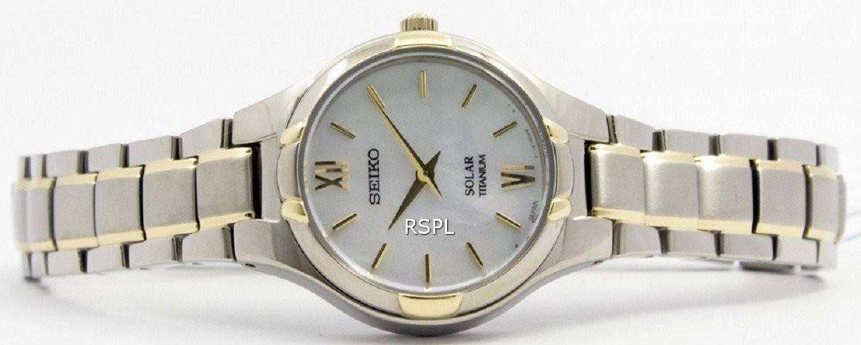 Seiko Solar Titanium Mother Of Pearl Dial SUP280P1 SUP280P Womens Watch 4 Seiko Solar Titanium Mother Of Pearl Dial SUP280P1 SUP280P Womens Watch