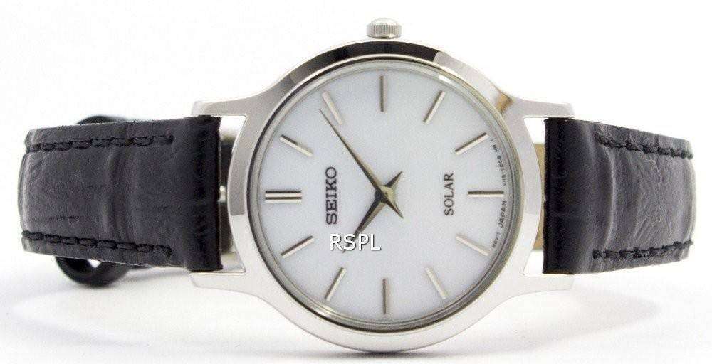 Seiko Solar White Dial Leather Strap SUP299P1 SUP299P Womens Watch 4 Seiko Solar White Dial Leather Strap SUP299P1 SUP299P Womens Watch