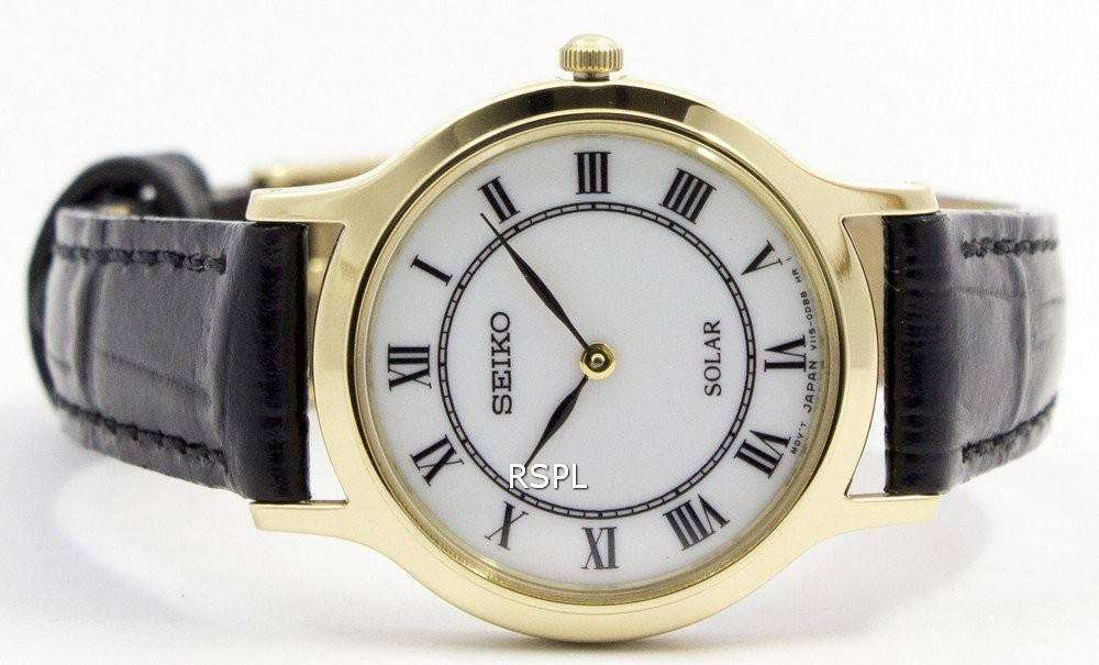 Seiko Solar White Dial Leather Strap SUP304P1 SUP304P Womens Watch 4 Seiko Solar White Dial Leather Strap SUP304P1 SUP304P Womens Watch