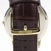 Seiko Solar Gold Tone Leather Strap SUP870P1 SUP870P Mens Watch