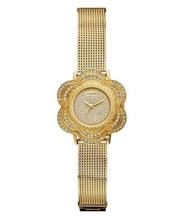 Guess Yellow Gold Tone Floral Mesh U0139L2 Womens Watch 1 Guess Yellow Gold Tone Floral Mesh U0139L2 Womens Watch